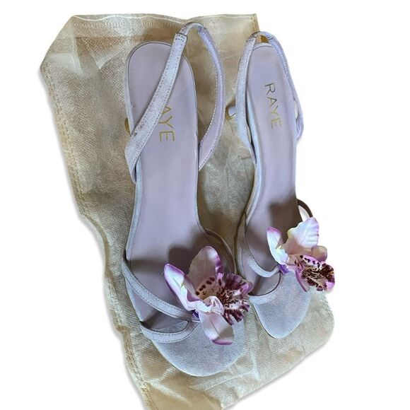 Raye Kloe heels dusty lavender suede orchid kitten shoes sandals party wedding 9 - Picture 11 of 15